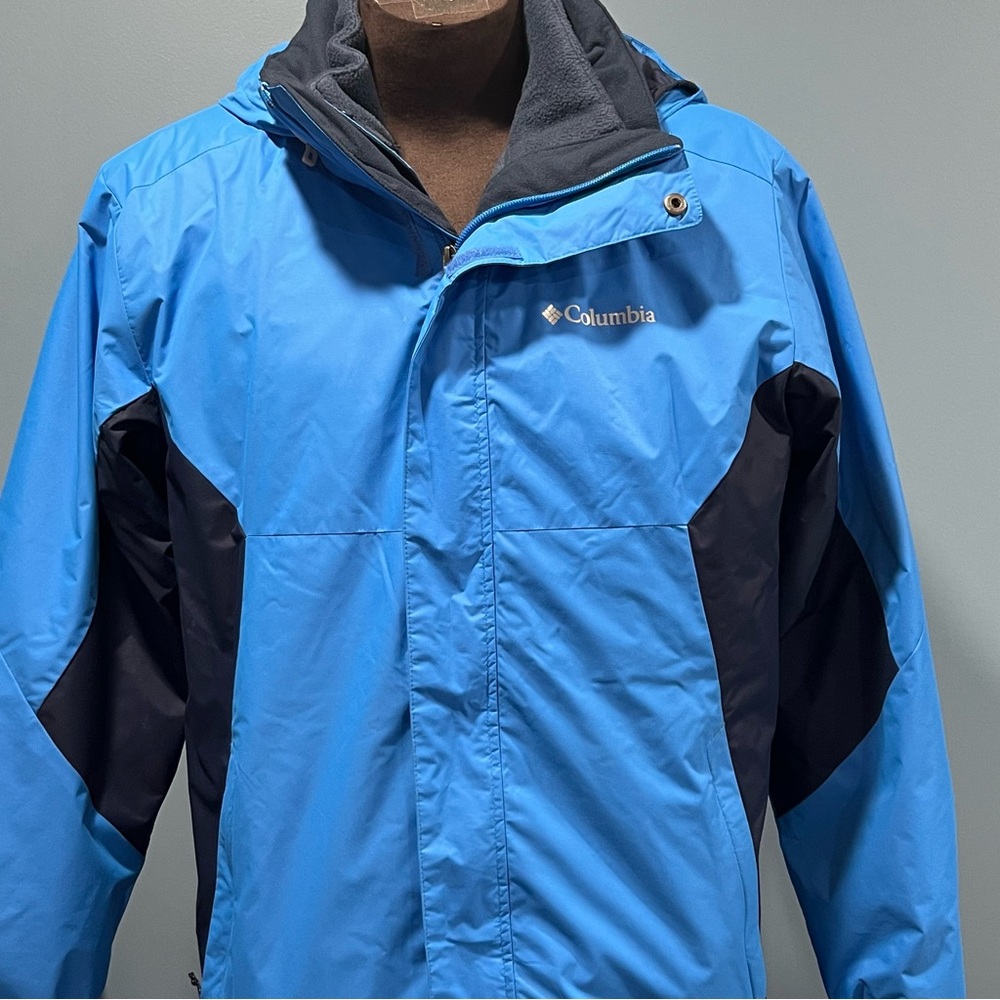 Columbia Men's Eager Air Interchange 3-in-1 Jacket Blue/Navy Size Large - Picture 2 of 7